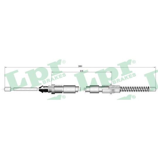 C0836B Cable, parking brake