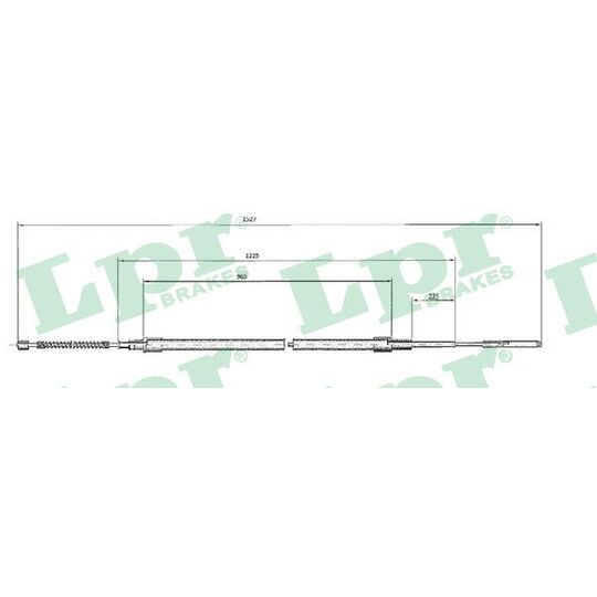 C0964B Cable, parking brake