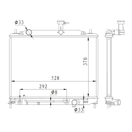 550015 Radiator, engine cooling