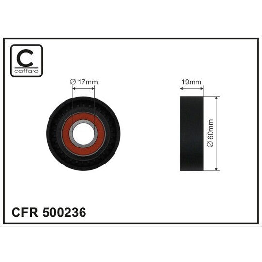 500236 Tensioner Pulley, v-ribbed belt