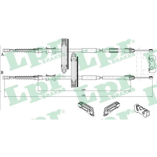 C0226B Cable, parking brake