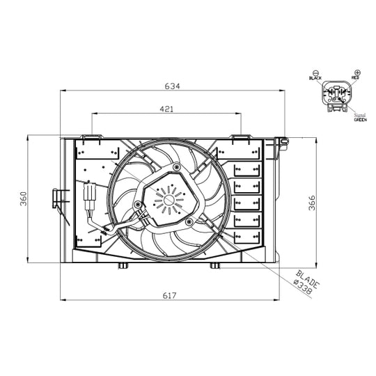 47952 Fan, radiator