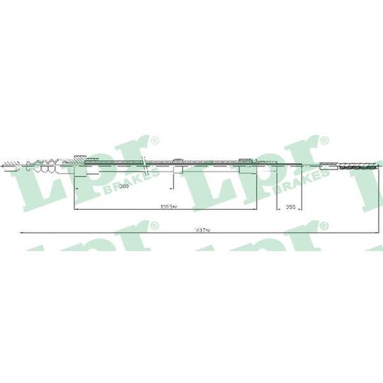 C0305B Cable, parking brake