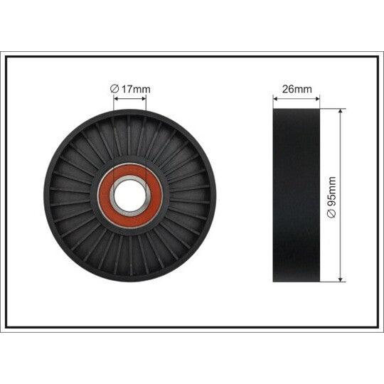 279-00 Tensioner Pulley, v-ribbed belt
