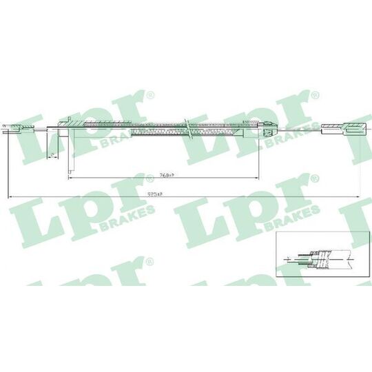 C0441B Cable, parking brake