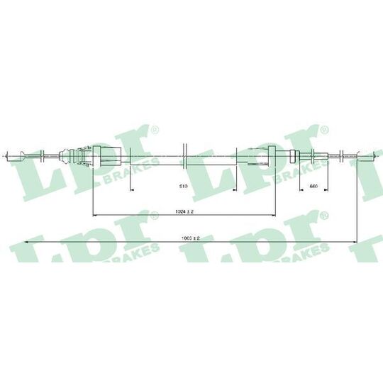 C1685B Cable, parking brake