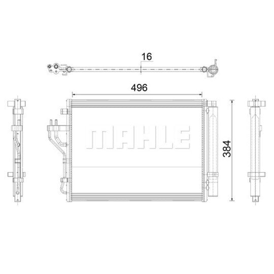 AC 43 000P Condenser, air conditioning