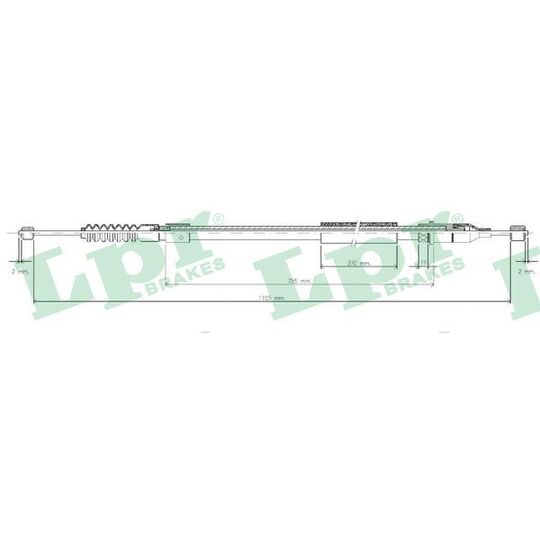 C0555B Cable, parking brake