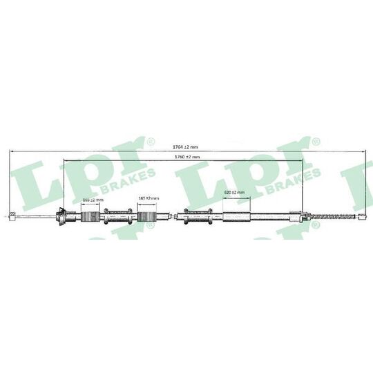 C0166B Cable, parking brake