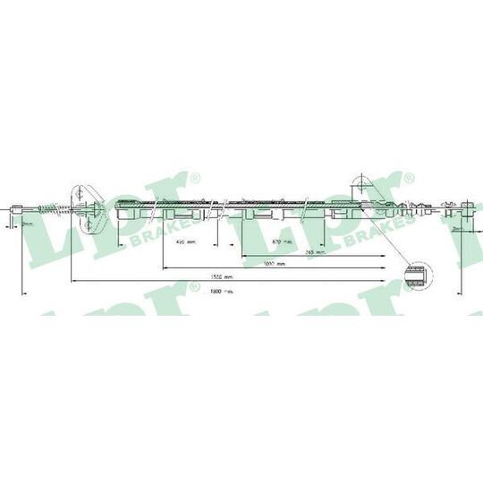 C0846B Cable, parking brake