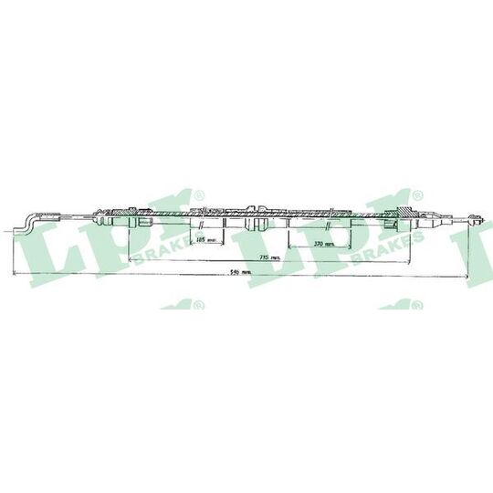 C0898B Cable, parking brake