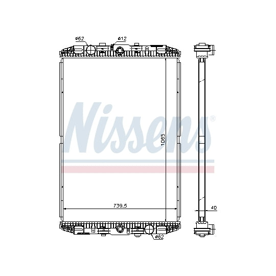 614170 Radiator, engine cooling
