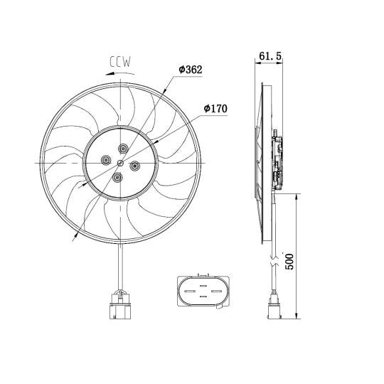 47931 Fan, radiator