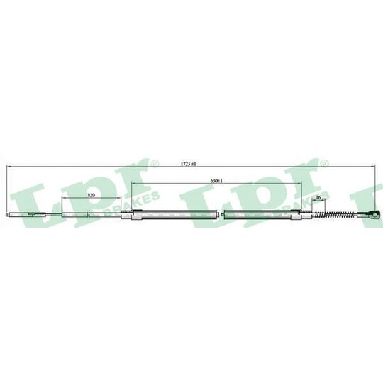 C0072B Cable, parking brake