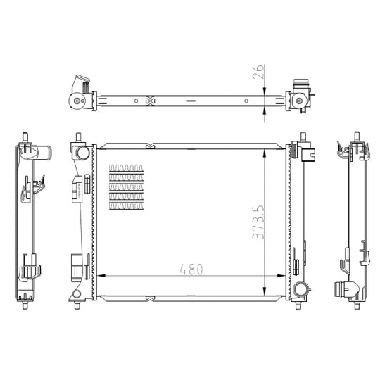 550039 Radiator, engine cooling