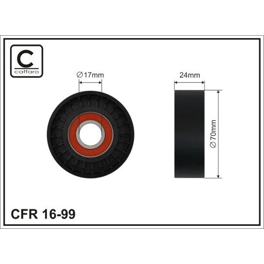 16-99 Tensioner Pulley, v-ribbed belt