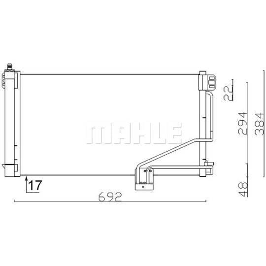 AC 347 001S Condenser, air conditioning