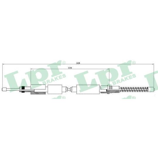 C0619B Cable, parking brake
