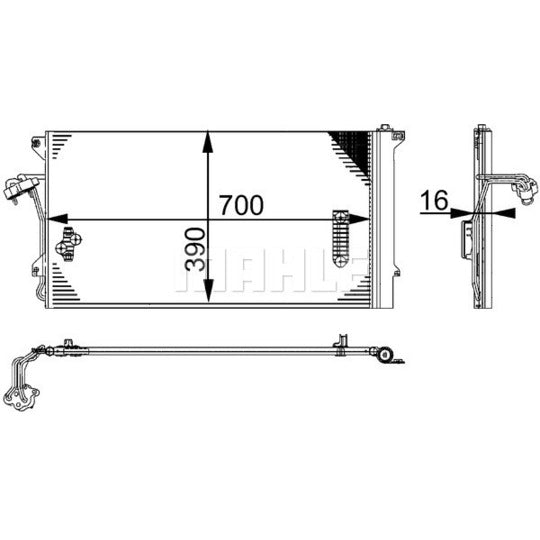 AC 659 000S Condenser, air conditioning