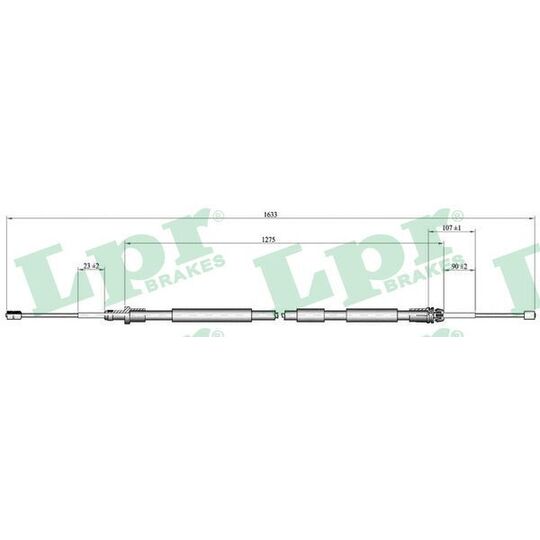 C0118B Cable, parking brake