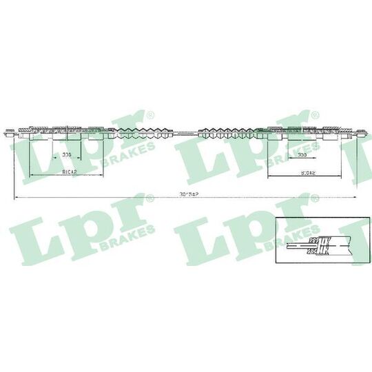 C1256B Cable, parking brake