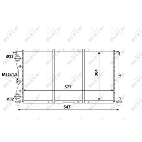 58955 Radiator, engine cooling