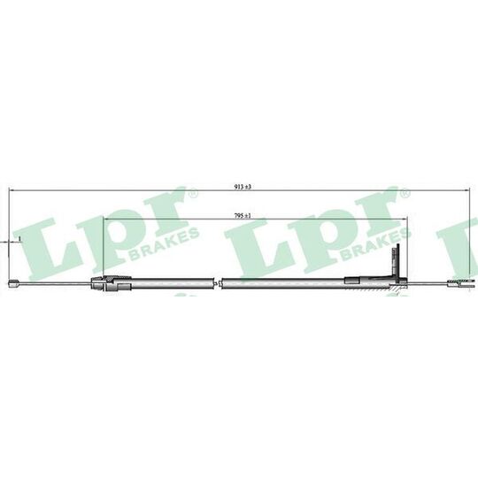 C0425B Cable, parking brake