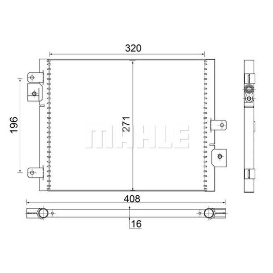 AC 354 000S Condenser, air conditioning