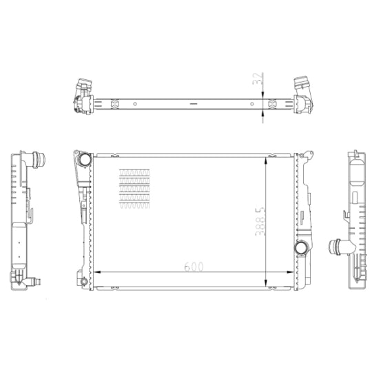 59228 Radiator, engine cooling