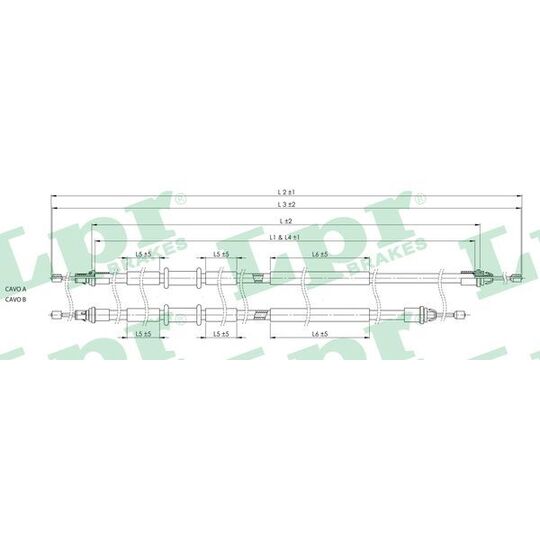 C0249B Cable, parking brake
