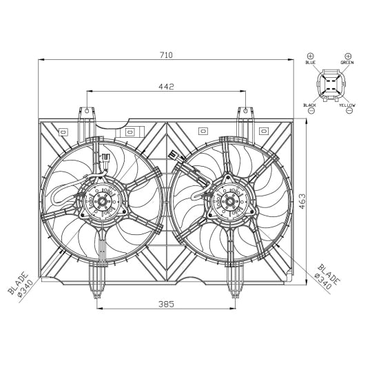 47942 Fan, radiator