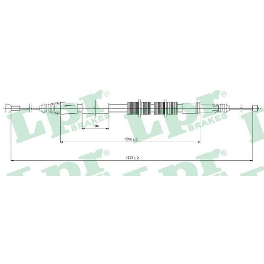 C1028B Cable, parking brake