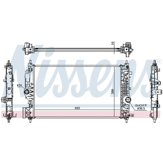 630764 Radiator, engine cooling