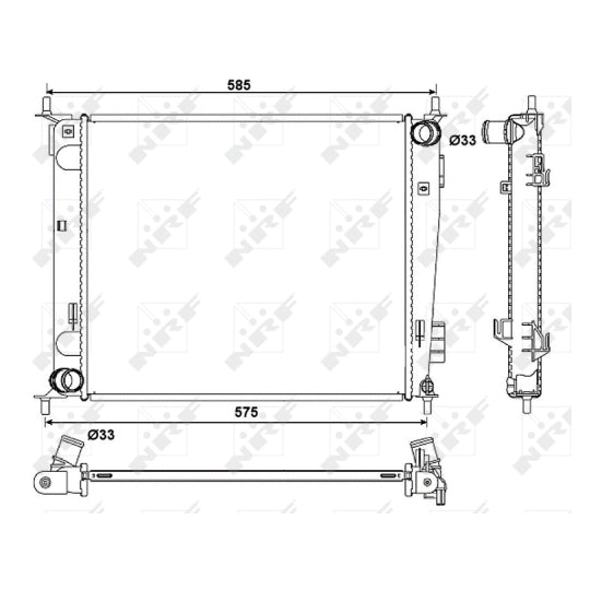 53057 Radiator, engine cooling