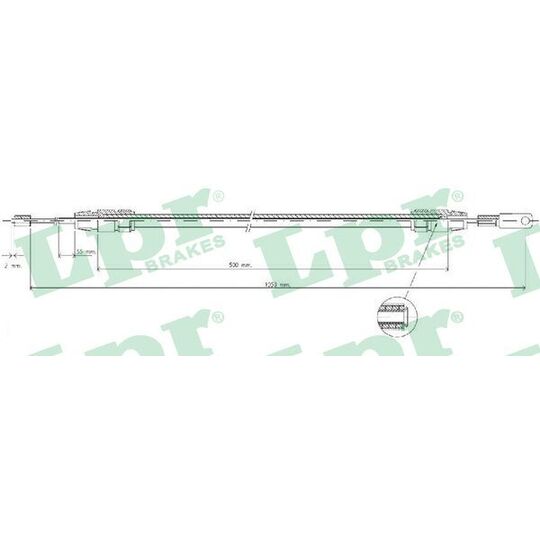 C0012B Cable, parking brake