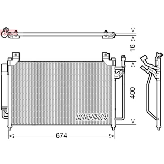 DCN44013 Condenser, air conditioning