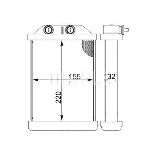AH 220 000S Heat Exchanger, interior heating
