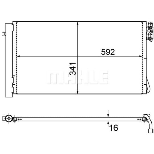 AC 414 001S Condenser, air conditioning