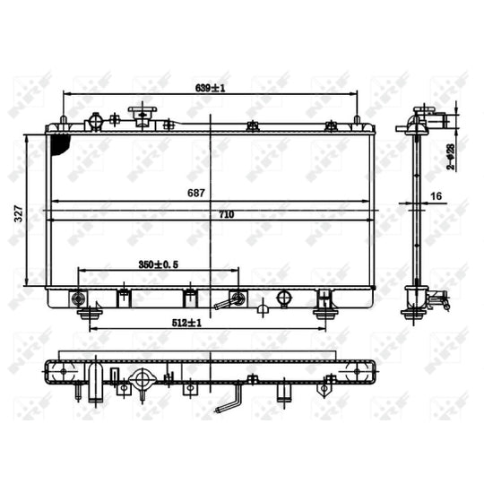 50142 Radiator, engine cooling