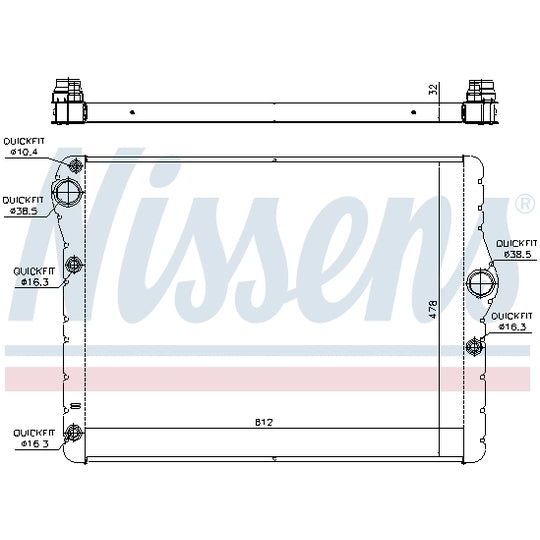 60778 Radiator, engine cooling