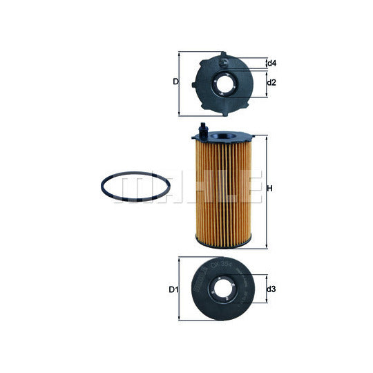 OX 354D Oil filter