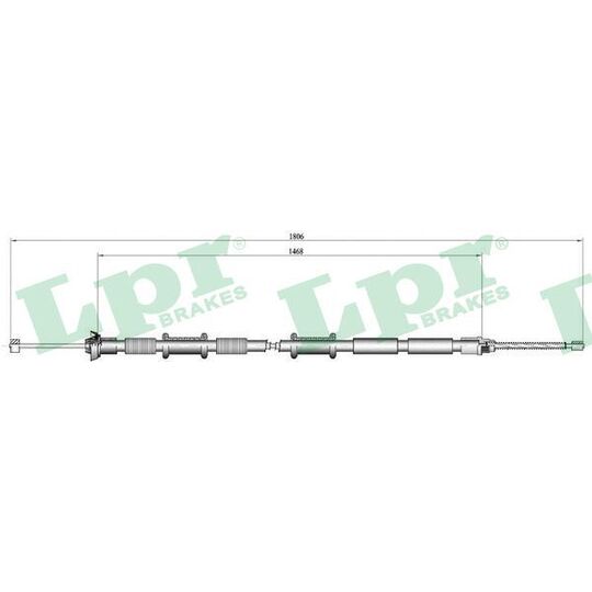 C0168B Cable, parking brake