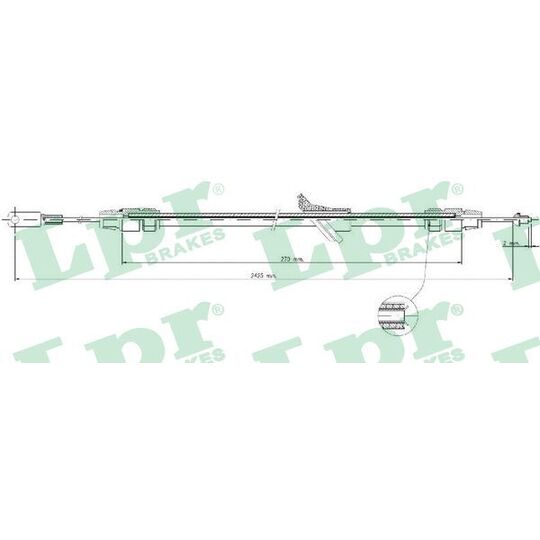 C0982B Cable, parking brake