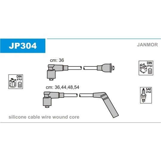 JP304 Ignition Cable Kit