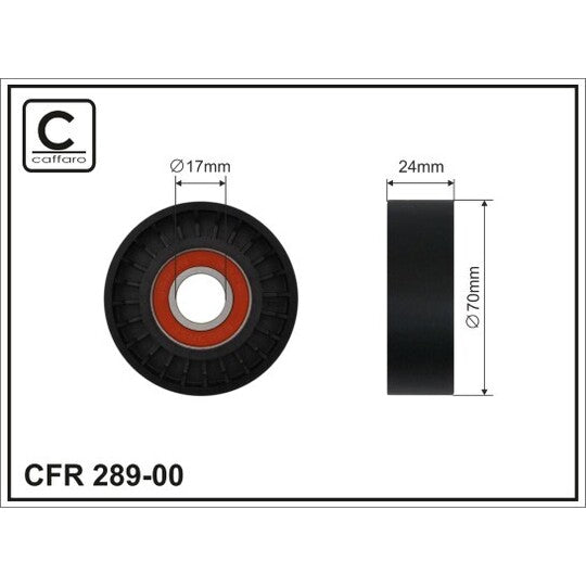 289-00 Tensioner Pulley, v-ribbed belt