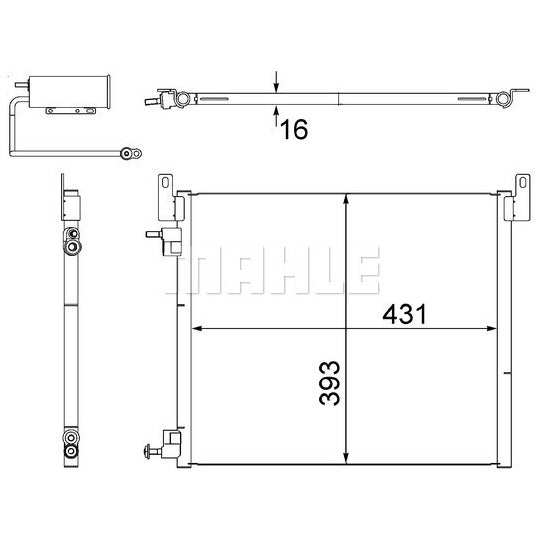 AC 499 000S Condenser, air conditioning