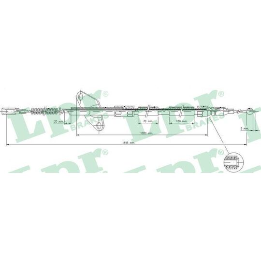 C0413B Cable, parking brake