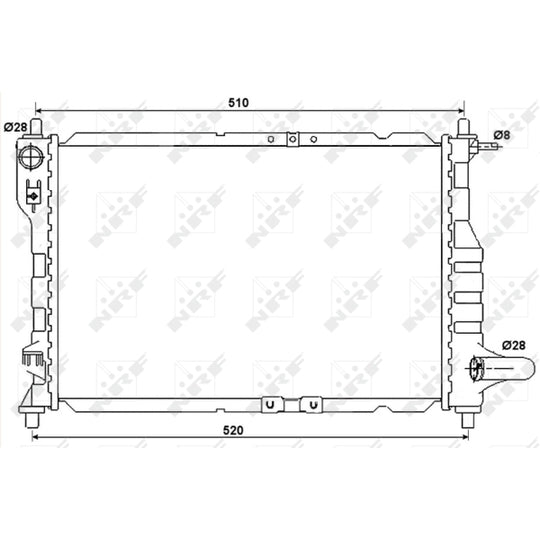 53068A Radiator, engine cooling