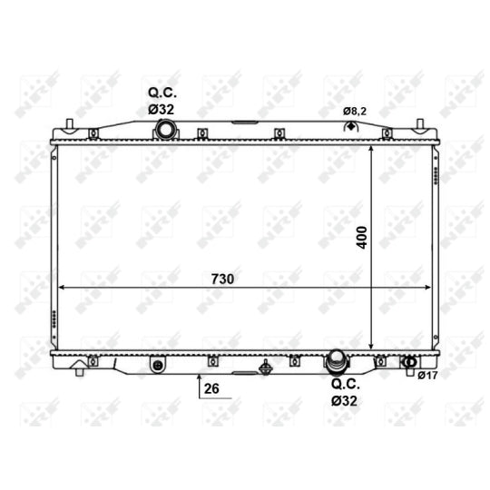 58457 Radiator, engine cooling
