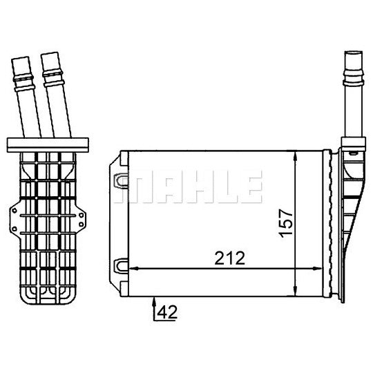 AH 209 000S Heat Exchanger, interior heating